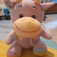 peluche mucca lilla arcobaleno 20 cm circa