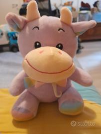 peluche mucca lilla arcobaleno 20 cm circa