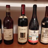5 bottiglie di vino da collezione 