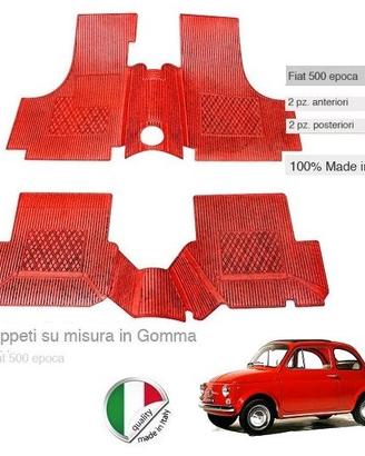 Tappetini Fiat 500 epoca colorati