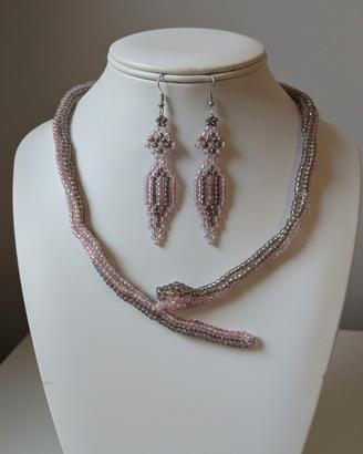 Collana Serpente boho Orecchini vintage handmade