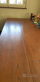 Tavolo in legno massello di castagno 14 posti. 3 m