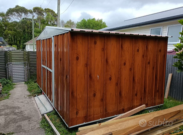 Box lamiera deposito Acciaio 403x269cm fin legno