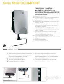 TERMOVENTILATORE VORTICE a parete.