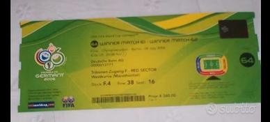 Calcio biglietto da collezione finalemondiali 2006