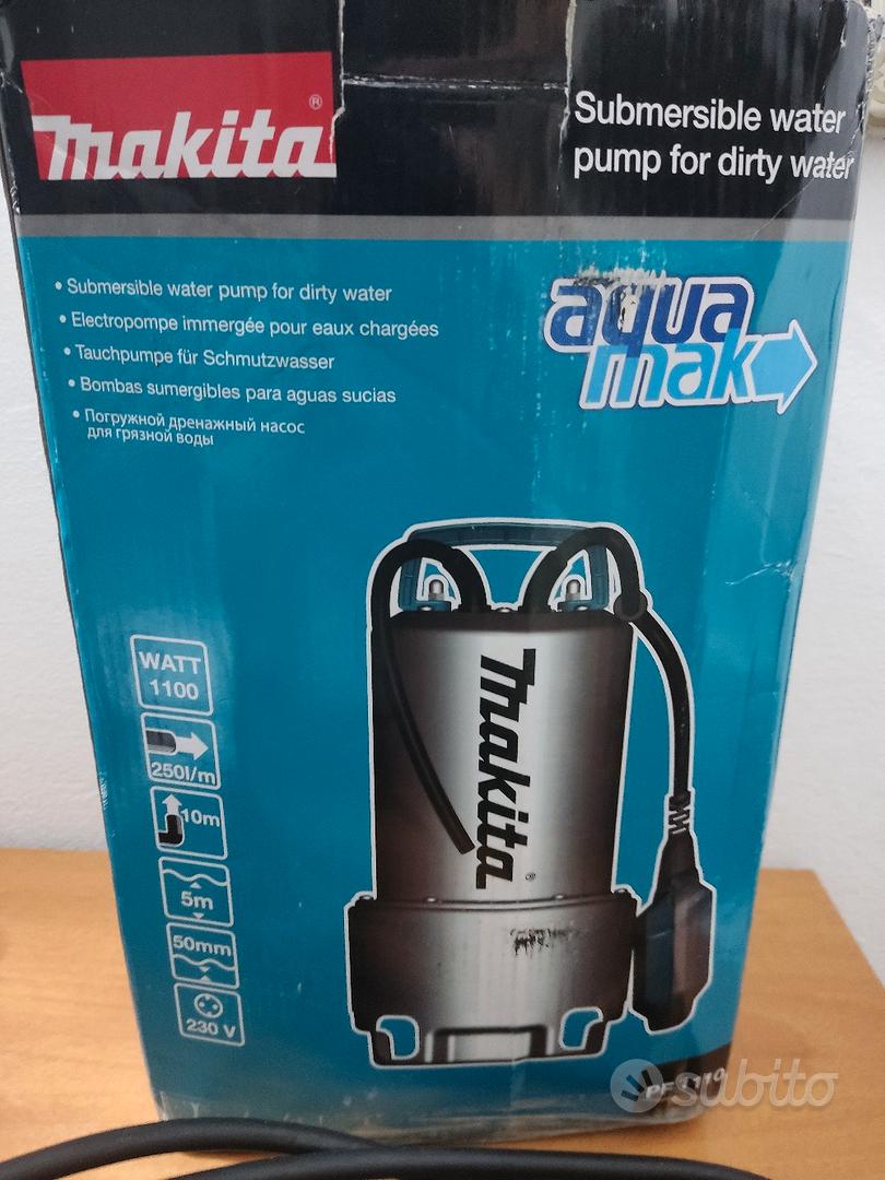 Pompa Sommersa Makita PF1110 - 1100W, Acciaio Inox, Per Acque Sporche Fino A 35mm - Foto 9