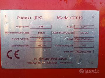 Mini escavatore JPC