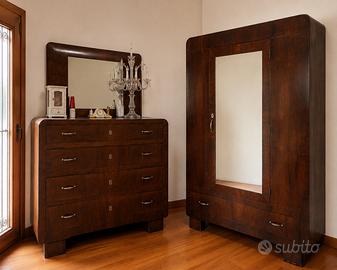 Set stile Biedermeier – comò + armadio