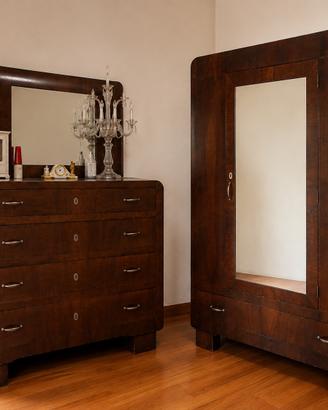 Set stile Biedermeier – comò + armadio