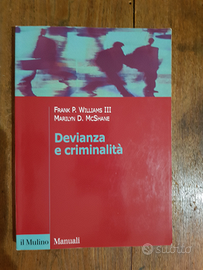 Devianza e criminalità, libro criminologia diritto