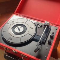 Giradischi Soundmaster rosso portatile a valigetta