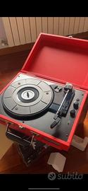 Giradischi Soundmaster rosso portatile a valigetta