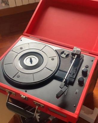Giradischi Soundmaster rosso portatile a valigetta