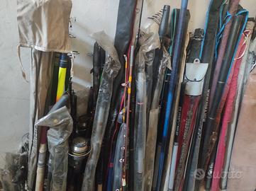 lotto 180 canne da pesca