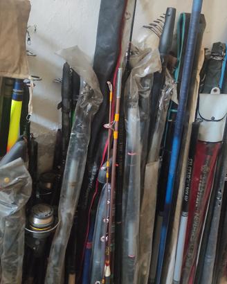 lotto 180 canne da pesca