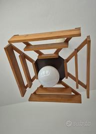 lampadario legno naturale 