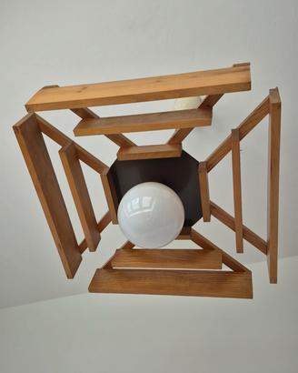 lampadario legno naturale 
