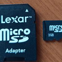 Scheda di memoria Micro SD 2 GB con adattatore