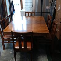 tavolo quadrato allungabile con 6 sedie 