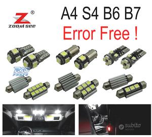 KIT 20 LAMPADE LED INTERNE PER AUDI A4 S4 RS4 B6 B