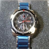 Orologio cronografo da uomo con cassa in acciaio 