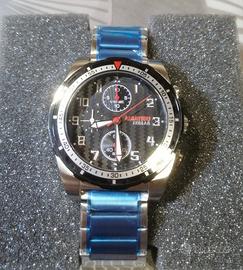 Orologio cronografo da uomo con cassa in acciaio 