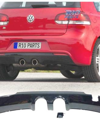 DIFFUSORE VOLKSWAGEN VW GOLF 6 LOOK R20 NERO LUCID