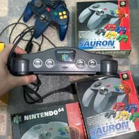 NINTENDO 64 + 4 JOYSTICK + VIBRATIONP + 17 GIOCHI