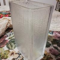 VASO IN VETRO RETTANGOLARE  NUOVO 