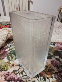 VASO IN VETRO RETTANGOLARE  NUOVO 