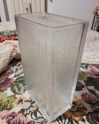 VASO IN VETRO RETTANGOLARE  NUOVO 