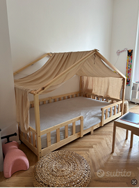 LETTO MONTESSORIANO 120x200 CON MATERASSO – CAMERE