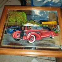 Quadro specchio vintage con macchina Delage