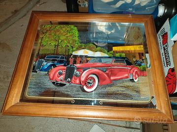 Quadro specchio vintage con macchina Delage