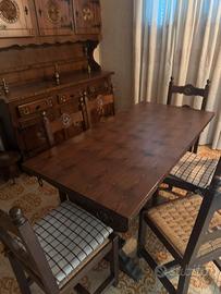 Tavolo da cucina in legno massello allungabile