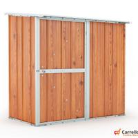 Box casetta giardino Acciaio 174x100 fin legno