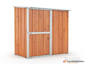 Box casetta giardino Acciaio 174x100 fin legno