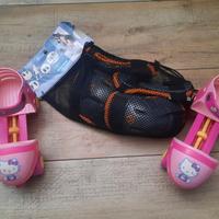 Pattini Hello kitty rosa con protezioni