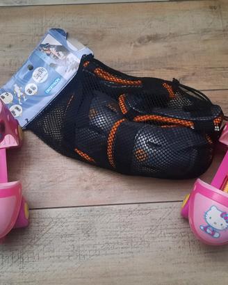 Pattini Hello kitty rosa con protezioni