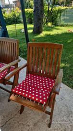 Set di 6 sedie in legno massiccio