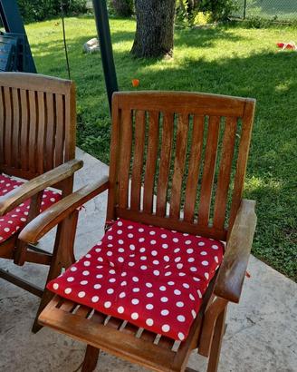 Set di 6 sedie in legno massiccio