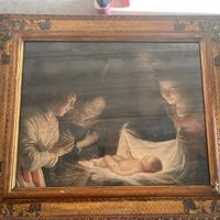Quadro antico Natività Gesu Bambino