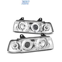 FARI BMW E36 90-99 ANGEL EYES CCFL FONDO CROMATO