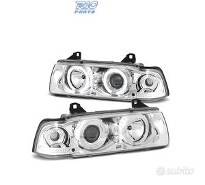 FARI BMW E36 90-99 ANGEL EYES CCFL FONDO CROMATO