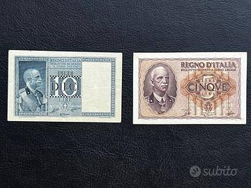 BANCONOTE LIRE ITALIANE VITTORIO EMANUELE III