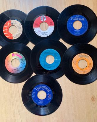 7 vinili da 45 giri, anni’70/80, vintage