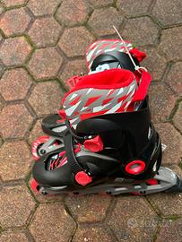 Pattini Decathlon rossi e neri per bambini