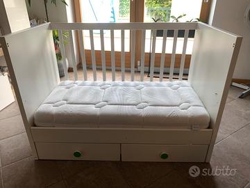 Lettino bambini con materasso DORELAN 60x120