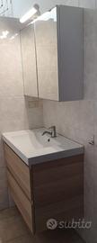 mobile bagno in legno con specchio IKEA 80cm