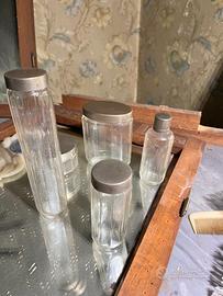 Set contenitori in vetro vintage